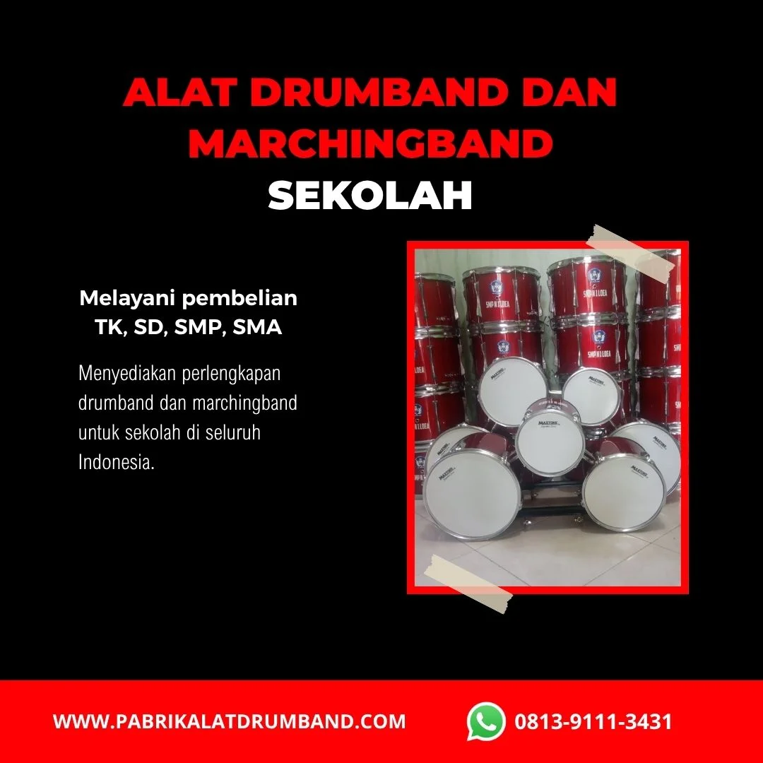 jual alat drumband lengkap untuk sekolah dan marching band