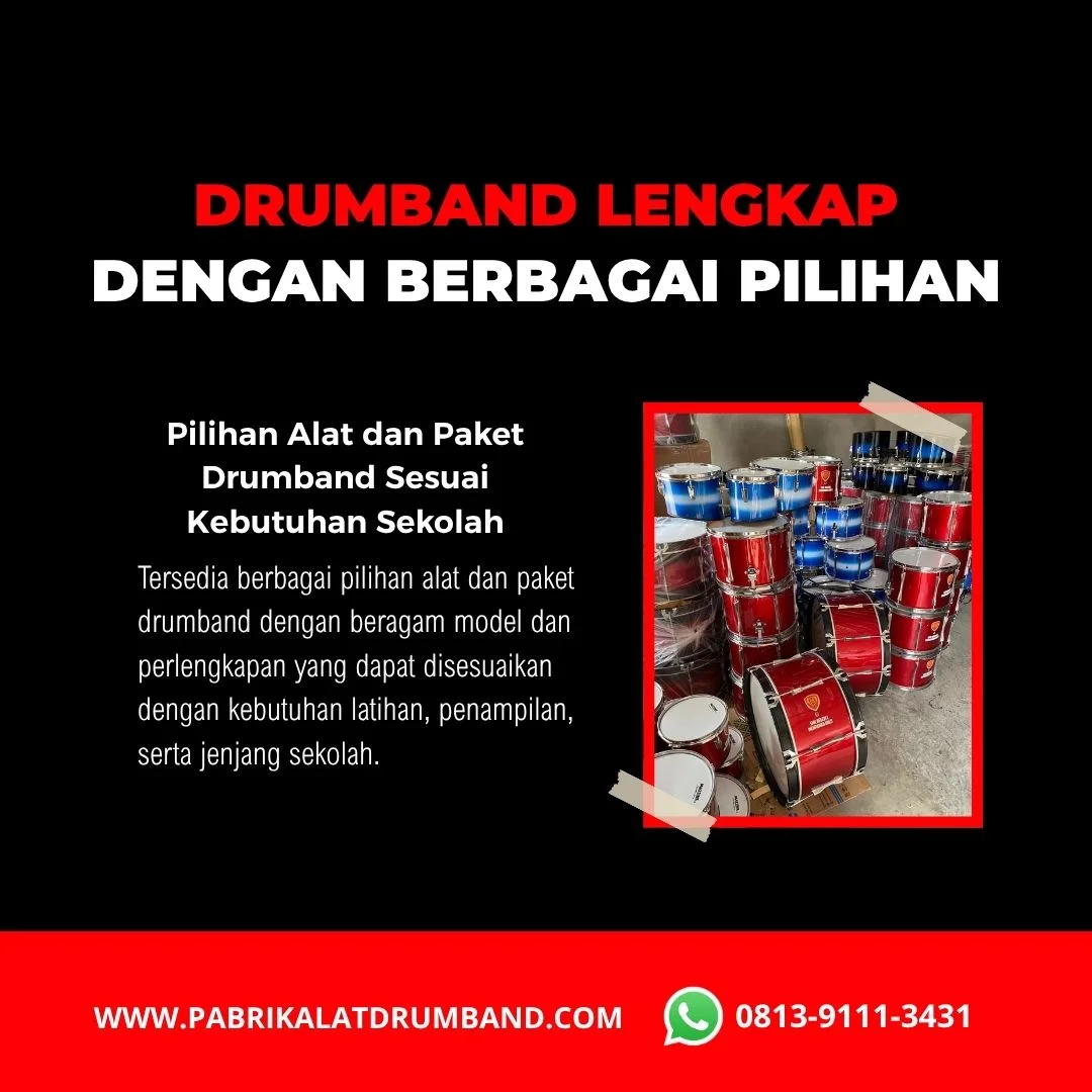 Jual drum band lengkap untuk sekolah dan komunitas