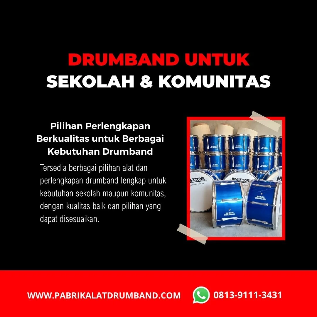 Jual drumband lengkap untuk kebutuhan sekolah dan komunitas