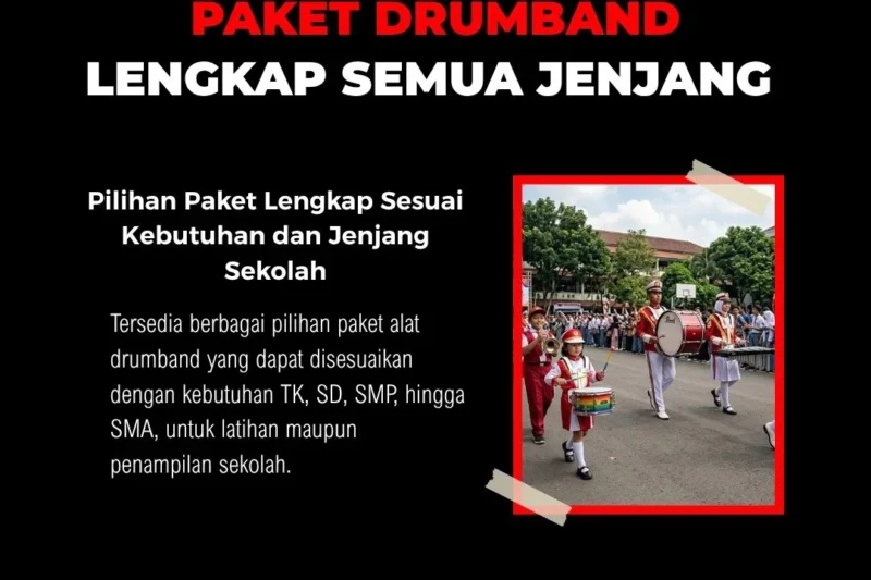 Paket drumband untuk sekolah TK SD SMP dan SMA
