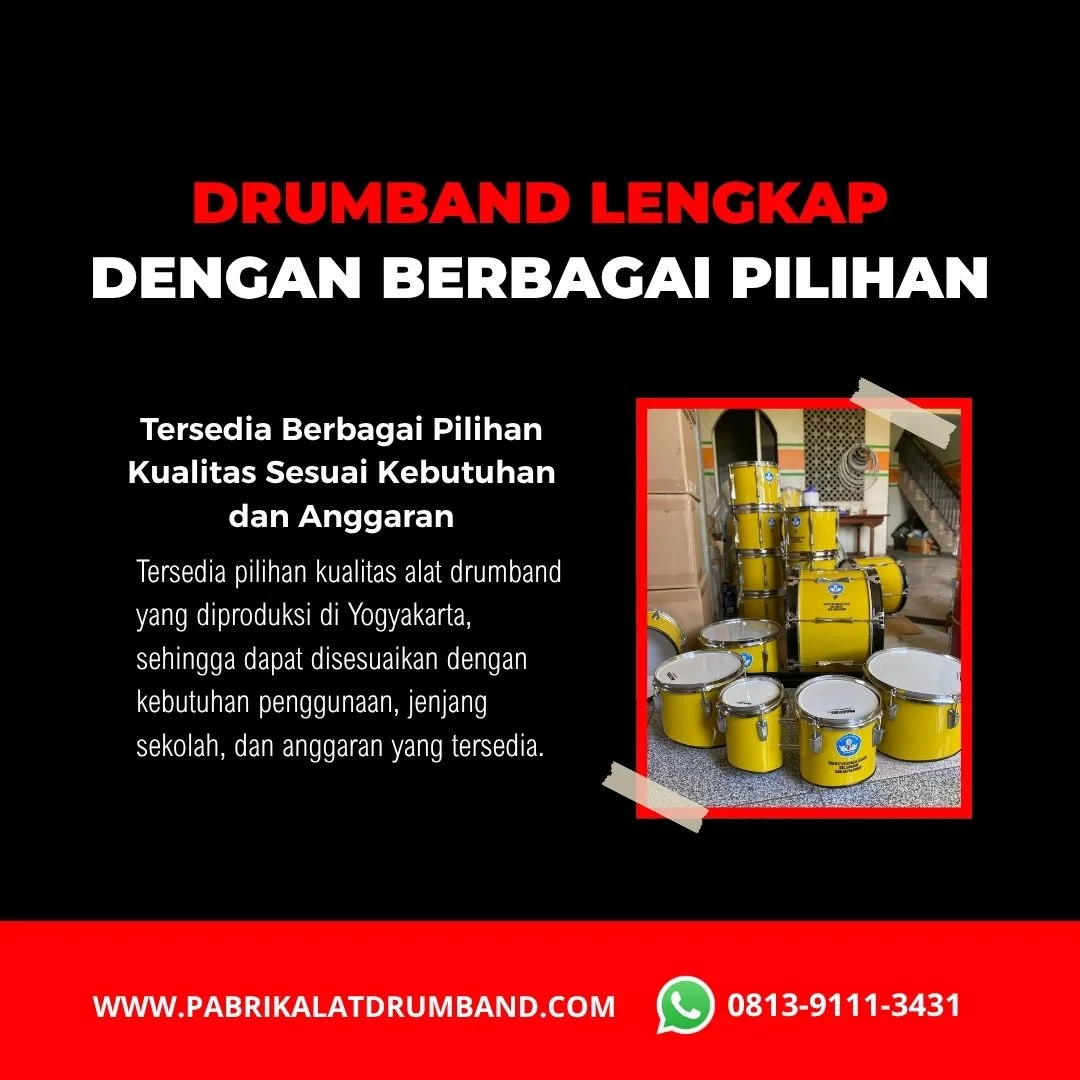 Pilihan kualitas drum band dari pabrik Yogyakarta