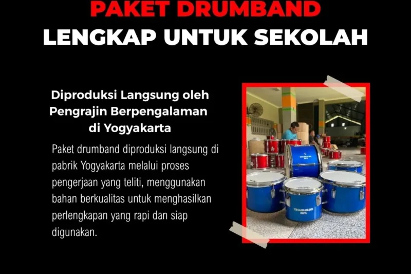Produksi paket drumband berkualitas di pabrik Yogyakarta