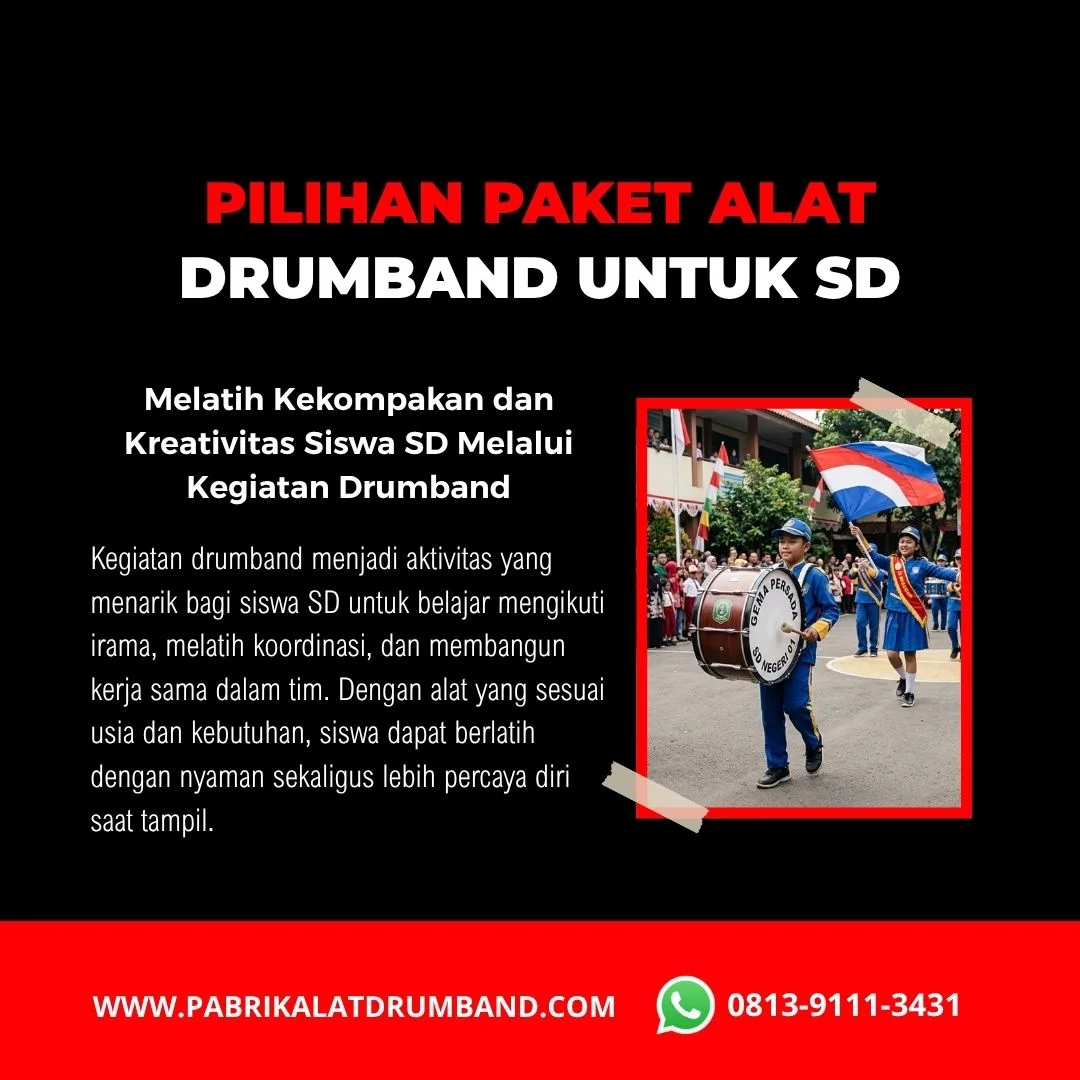 Kegiatan drumband siswa SD di sekolah