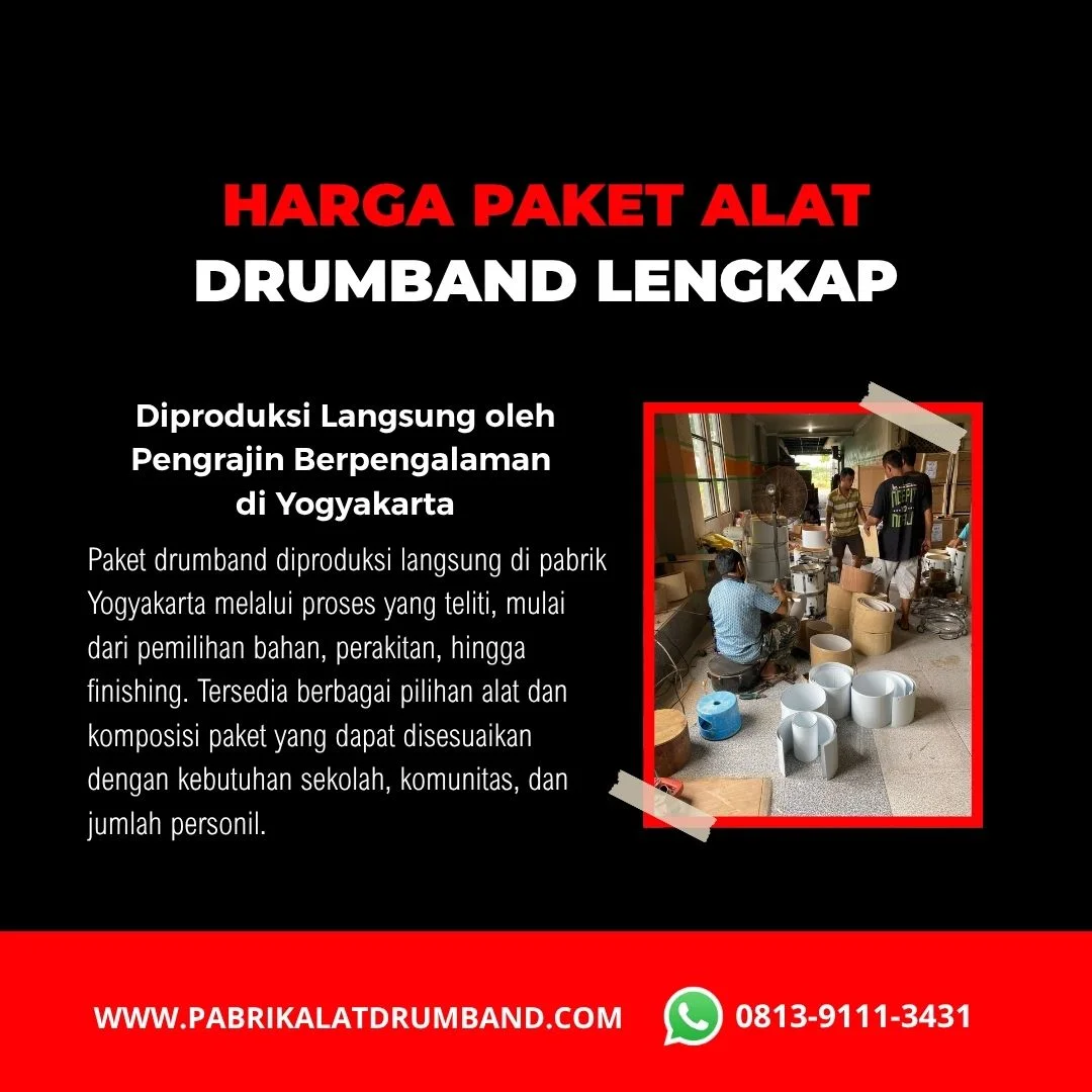 Harga paket drumband lengkap untuk TK SD SMP dan SMA