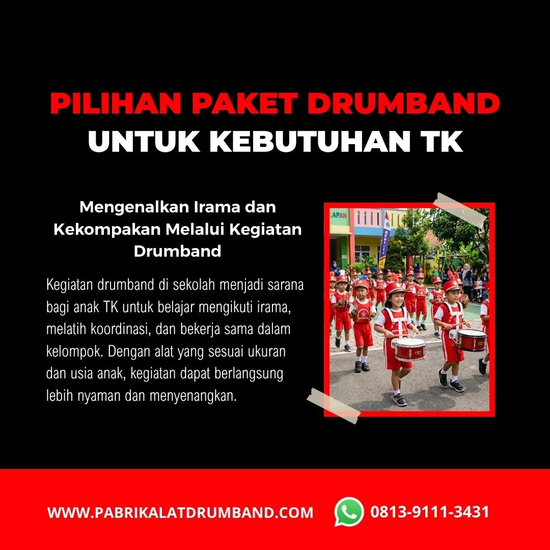 Kegiatan drumband anak TK di sekolah