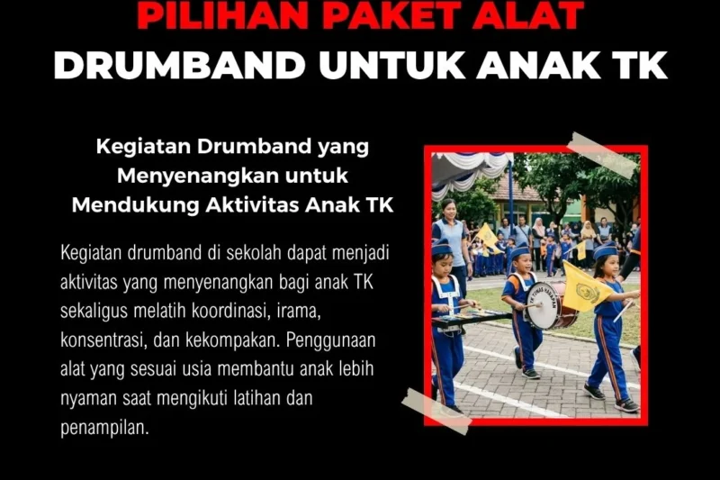 Kegiatan drumband anak TK di sekolah