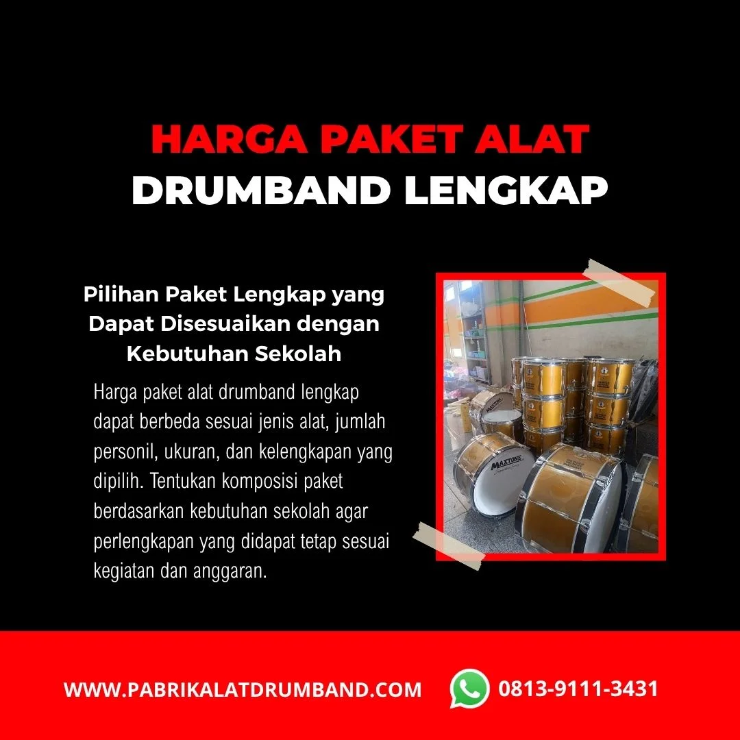 Pabrik paket drumband di Yogyakarta siap kirim seluruh Indonesia