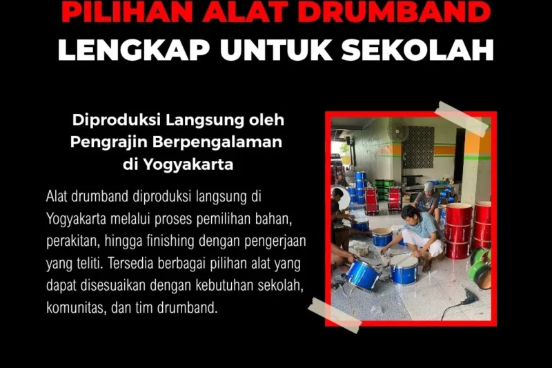 Produksi alat drumband berkualitas di Yogyakarta
