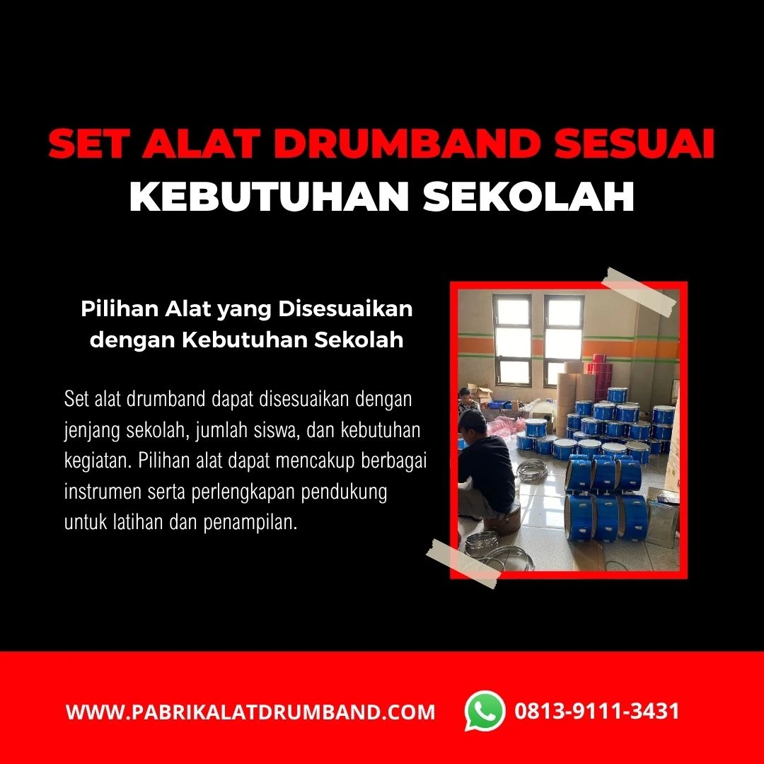 Set alat drumband lengkap untuk sekolah