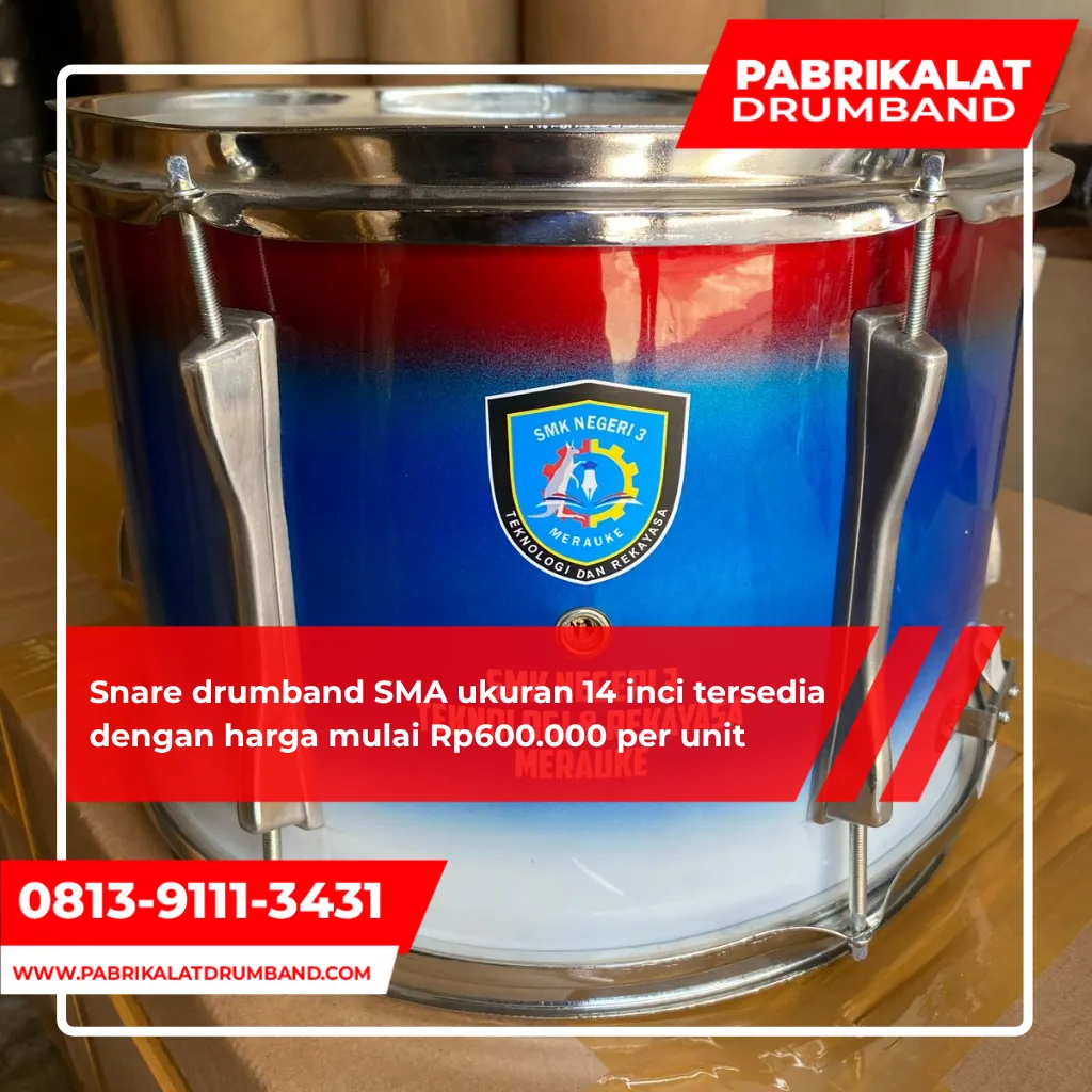 Harga Snare Drumband SMA Ukuran 14 Inci