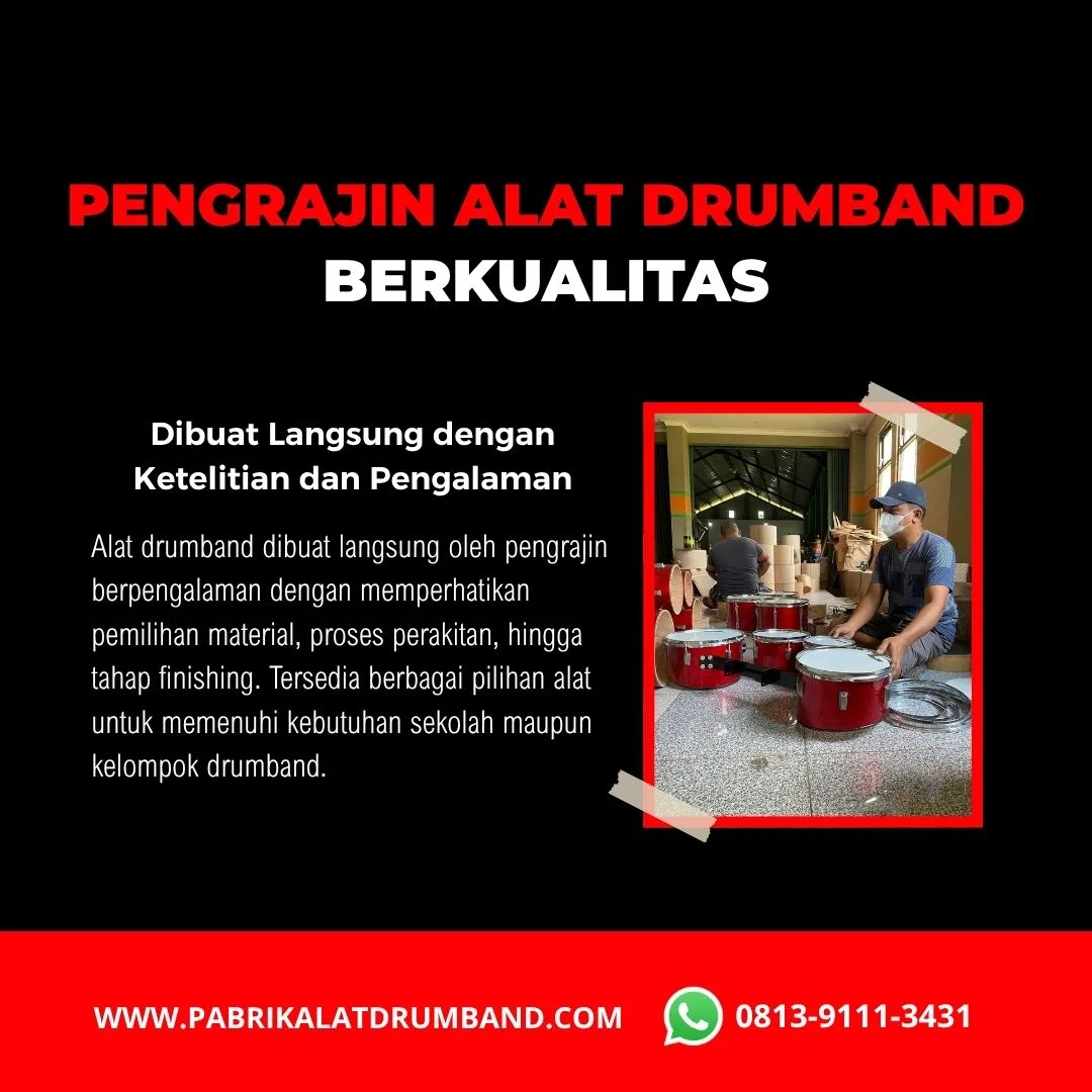 Pengrajin alat drumband berkualitas di Yogyakarta